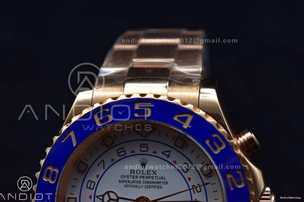 on 1:1 Edition A Ceramic II Bracelet RG TopPick GMF YachtMaster 116685 RG Blue Best 1223 0406